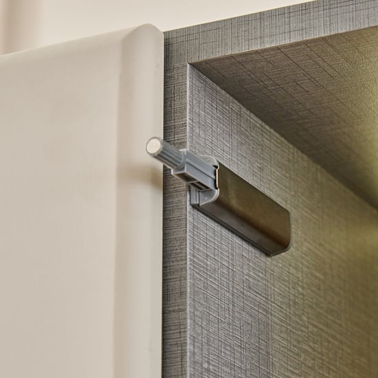 Tiffany 2-Door Wardrobe with Curio - Cream