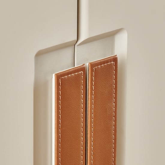 Tiffany 2-Door Wardrobe with Curio - Cream