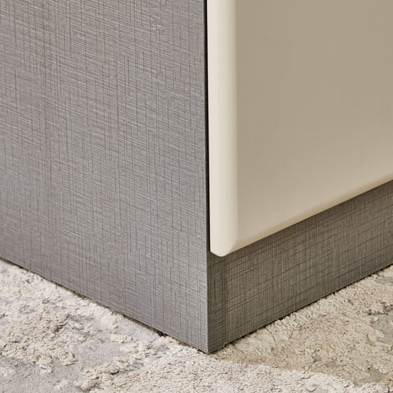 Tiffany 2-Door Wardrobe with Curio - Cream