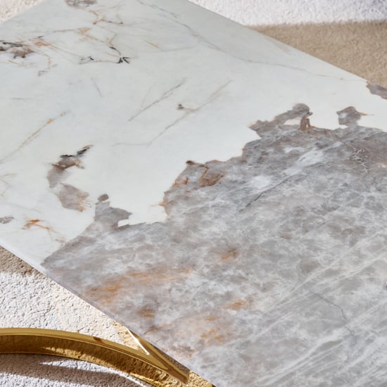 Vogue NXT Faux Marble Top Coffee Table - White