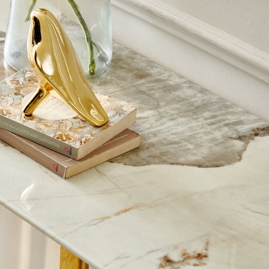 Vogue NXT Faux Marble Top Console Table - White