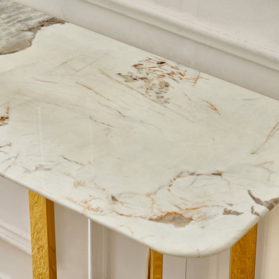 Vogue NXT Faux Marble Top Console Table - White