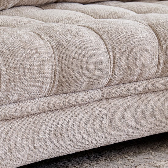 Alexa Fabric 3-Seater Sofa cum Lounger - Beige