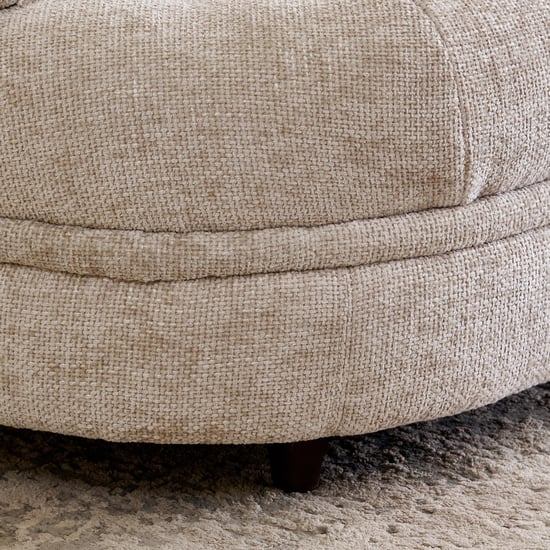 Alexa Fabric 3-Seater Sofa cum Lounger - Beige