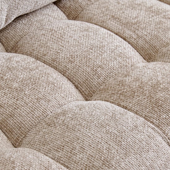 Alexa Fabric 3-Seater Sofa cum Lounger - Beige