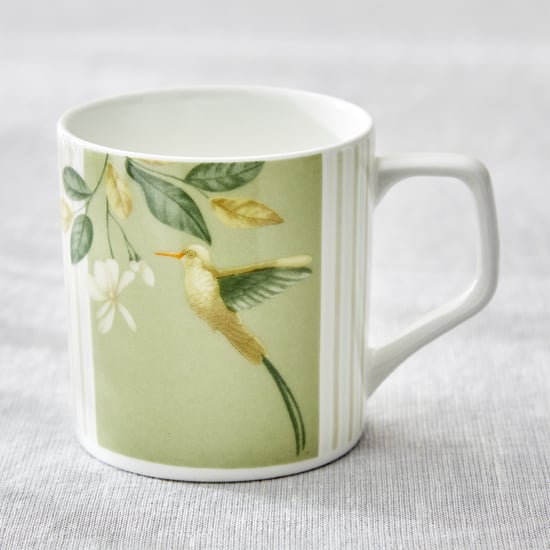 Mandarin Botanica Set of Bone China Printed Coffee Mugs 230ml