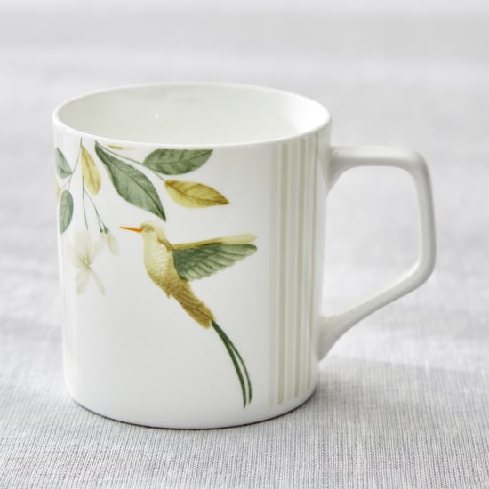 Mandarin Botanica Set of 6 Bone China Printed Coffee Mugs - 230ml
