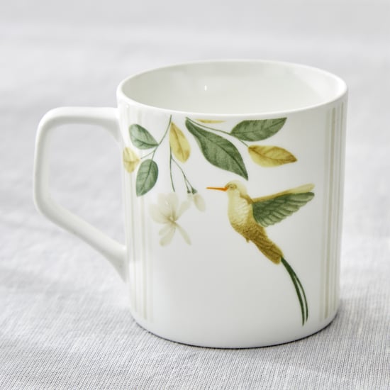 Mandarin Botanica Set of 6 Bone China Printed Coffee Mugs - 230ml