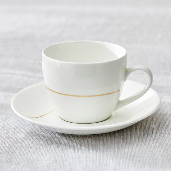 Mandarin Opulence Set of 6 Printed Cup and Saucer - 210ml