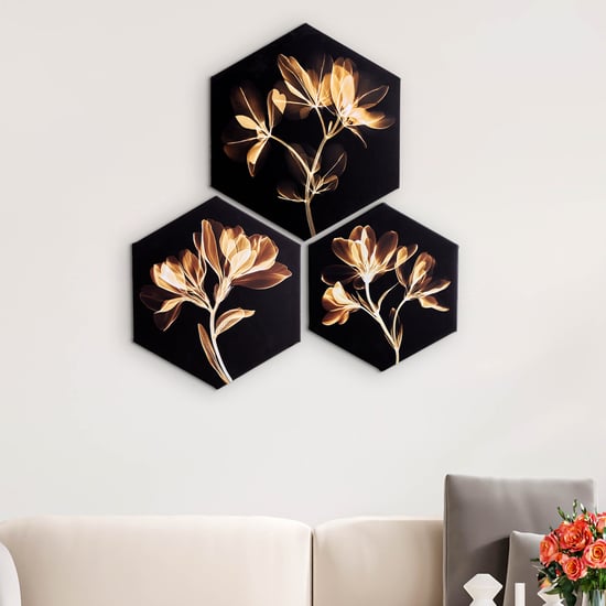 Brezza Flora Set of 3 Canvas Printed Picture Frames