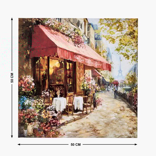 Brezza Set of 2 Canvas Coffee Shop Picture Frames - 50x50cm