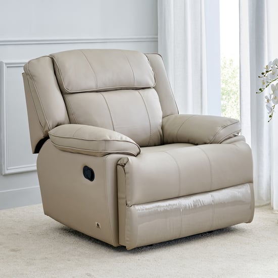 Torino Faux Leather 1-Seater Recliner - Grey