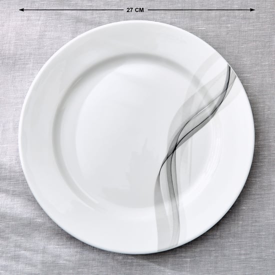 Lucas Helix Bone China Printed Dinner Plate - 27cm