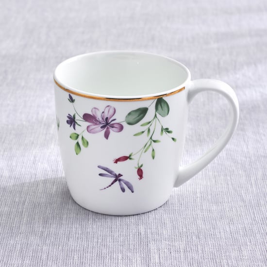 Lucas Carnation Bone China Floral Print Coffee Mug - 240ml