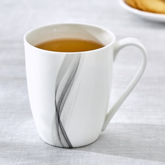 Lucas Helix Bone China Printed Coffee Mug - 340ml