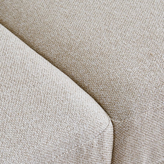 Saga Fabric 3-Seater Sofa with Cushions - Beige