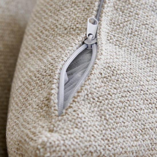 Saga Fabric 3-Seater Sofa with Cushions - Beige