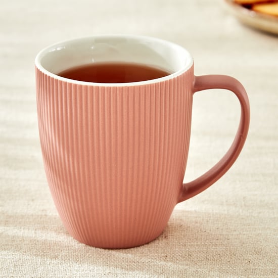 Calyx Bone China Ribbed Coffee Mug - 410ml