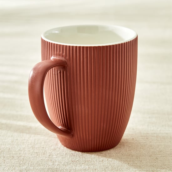 Calyx Bone China Ribbed Coffee Mug - 410ml