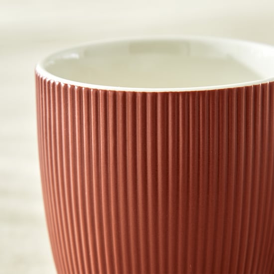 Calyx Bone China Ribbed Coffee Mug - 410ml