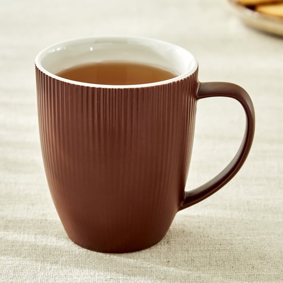Calyx Bone China Ribbed Coffee Mug - 410ml