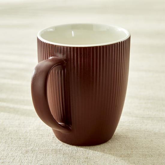 Calyx Bone China Ribbed Coffee Mug - 410ml