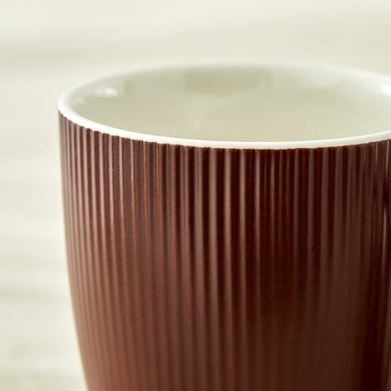 Calyx Bone China Ribbed Coffee Mug - 410ml