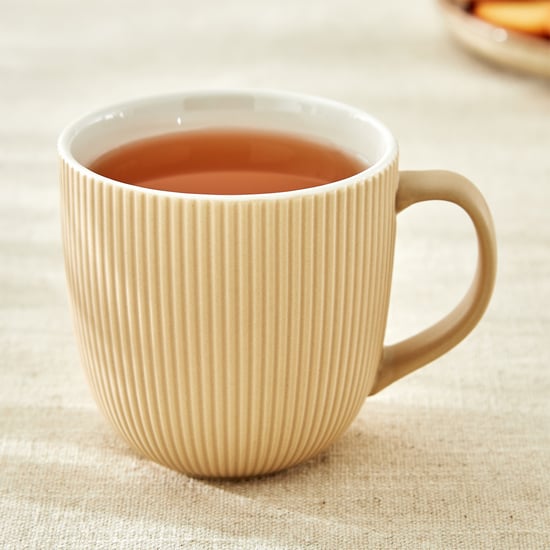 Calyx Bone China Ribbed Coffee Mug - 355ml