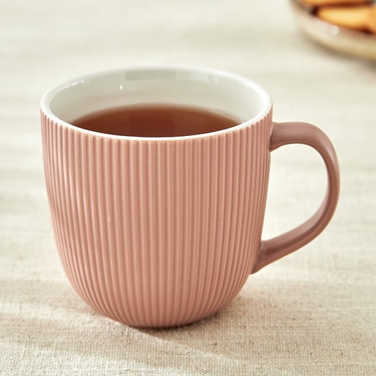 Calyx Bone China Ribbed Coffee Mug - 355ml