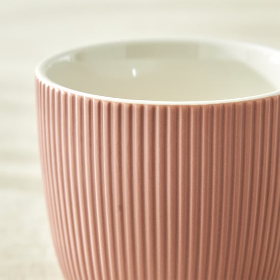 Calyx Bone China Ribbed Coffee Mug - 355ml
