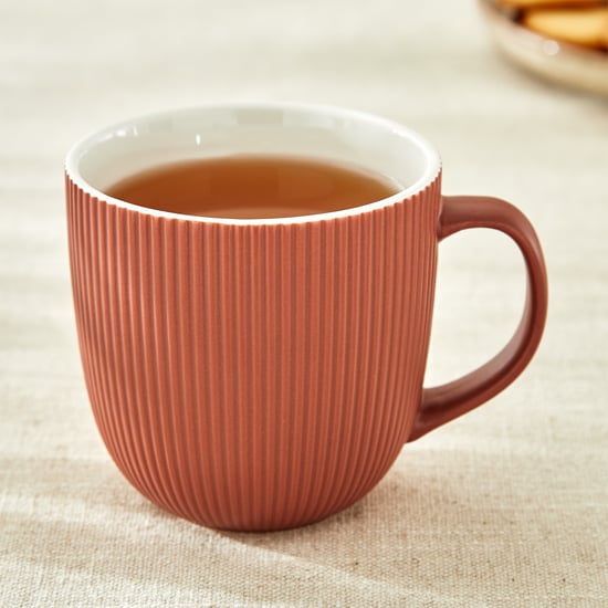 Calyx Bone China Ribbed Coffee Mug - 355ml