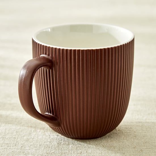 Calyx Bone China Ribbed Coffee Mug - 355ml