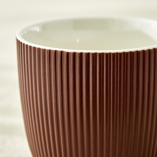 Calyx Bone China Ribbed Coffee Mug - 355ml