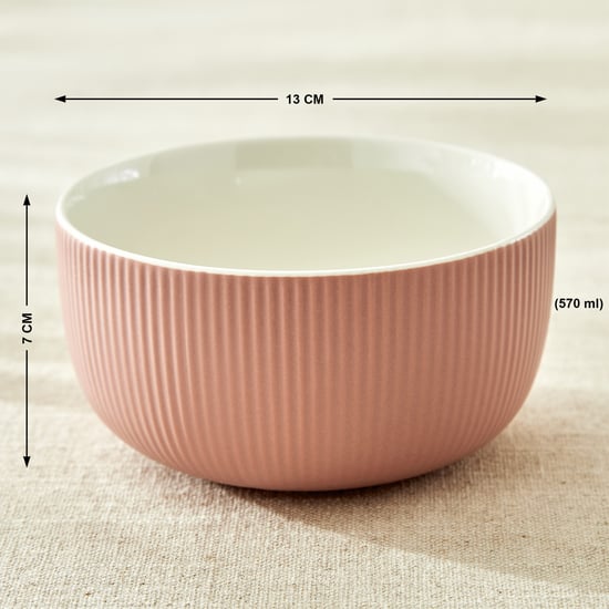 Calyx Bone China Ribbed Cereal Bowl - 570ml