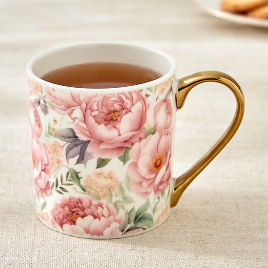 Criselle Bone China Floral Print Coffee Mug - 300ml