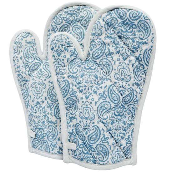 SWAYAM HTG Set of 2 Paisley Print Cotton Gloves