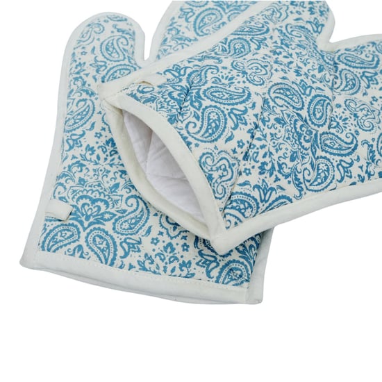 SWAYAM HTG Set of 2 Paisley Print Cotton Gloves