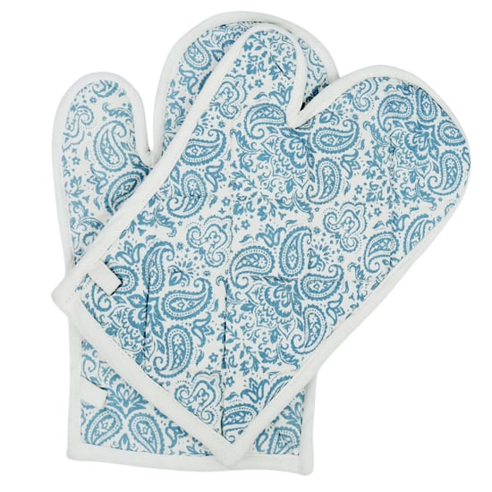 SWAYAM HTG Set of 2 Paisley Print Cotton Gloves