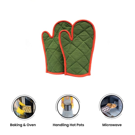 SWAYAM LBR Set of 2 Quilted Cotton Gloves