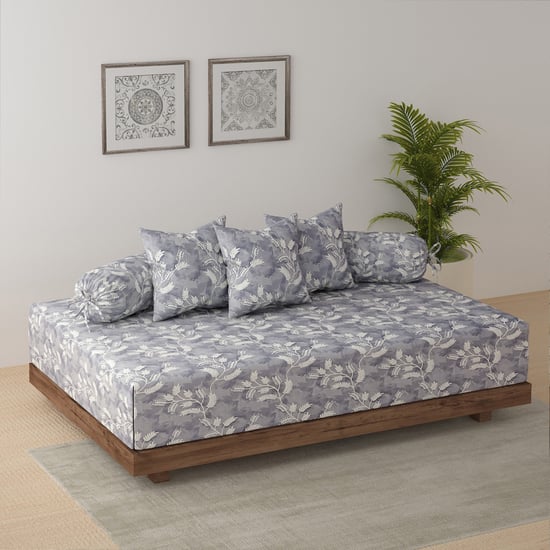 SWAYAM Ananda Cotton 160TC Printed 6Pcs Diwan Set