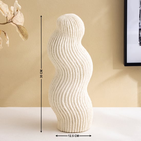 Acroma Est Huey Polyresin Ribbed Table Accent