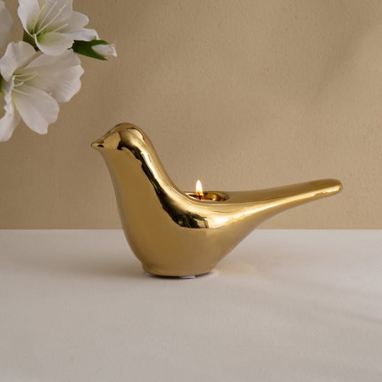 Canova Opt Aviora Ceramic Bird T-Light Holder