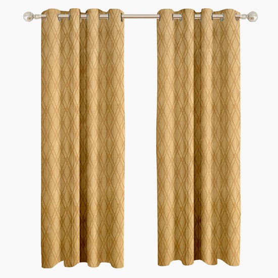 CORTINA Set of 2 Printed Light Filtering Door Curtains
