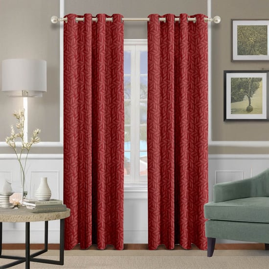 CORTINA Set of 2 Printed Light Filtering Door Curtains