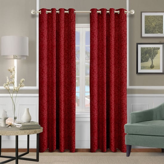 CORTINA Set of 2 Printed Light Filtering Door Curtains
