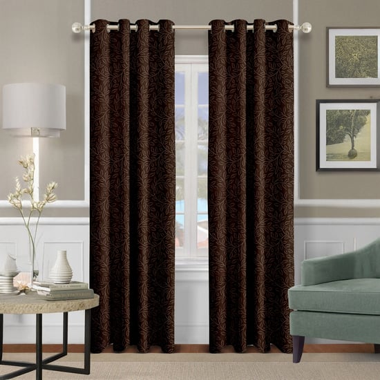 CORTINA Set of 2 Printed Light Filtering Door Curtains