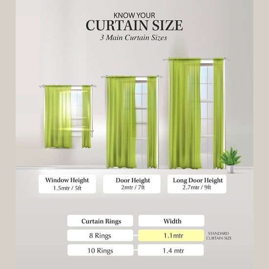CORTINA Set of 2 Printed Light Filtering Door Curtains