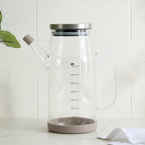 Pamolive Meridian Borosilicate Glass Oil Dispenser with Handle - 750ml