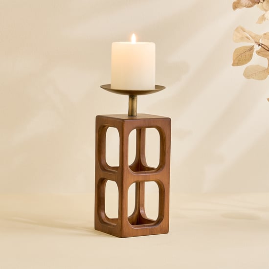 Driftwood Wooden Candle Holder - Small