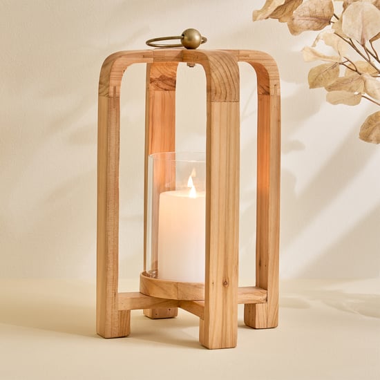 Driftwood Wooden Lantern - Large